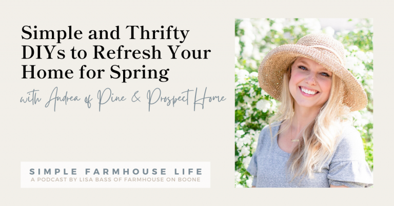 Episode 126 | Simple and Thrifty DIYs to Refresh Your Home for Spring | Andrea Francavilla of Pine and Prospect Home