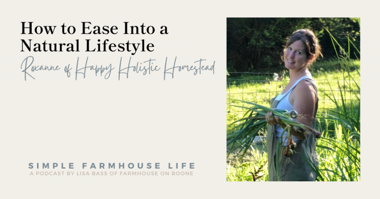 Episode 140 | How to Ease Into a Natural Lifestyle | Roxanne Ahern of Happy Holistic Homestead