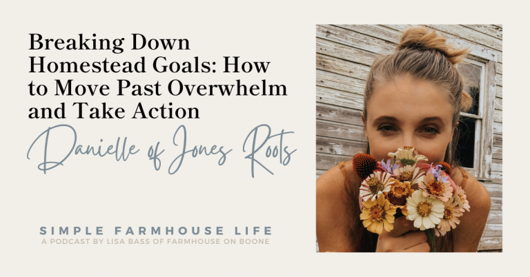 Episode 158 | Breaking Down Homestead Goals: How to Move Past Overwhelm and Take Action | Danielle of Jones Roots
