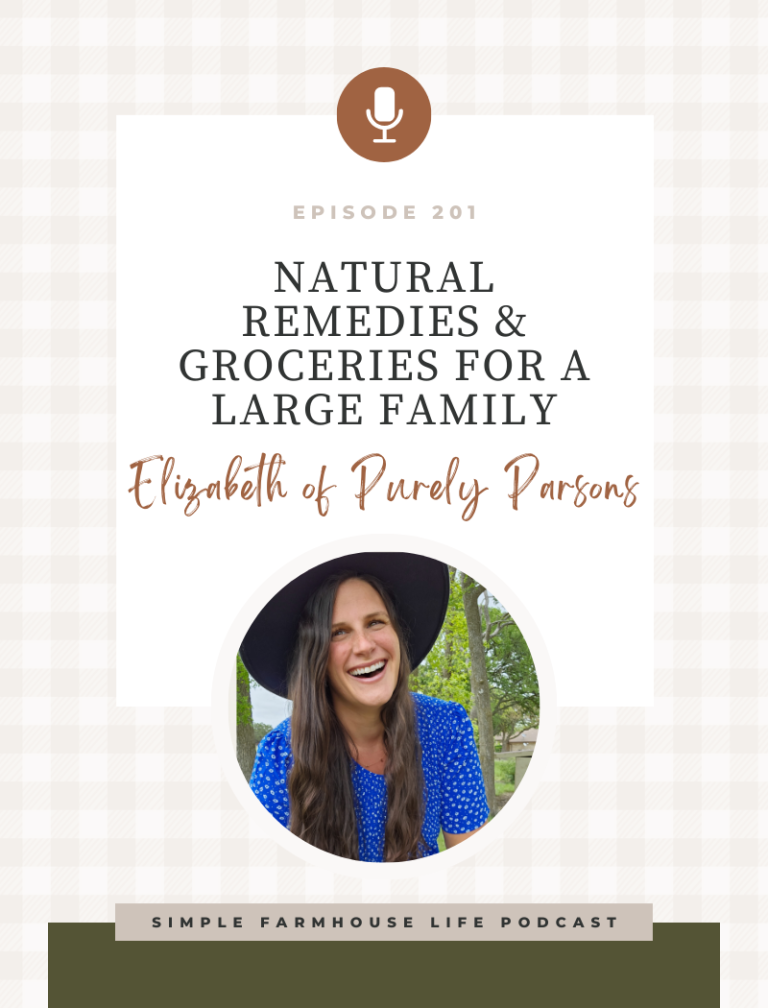 Episode 201 | Natural Remedies, Groceries for a Large Family, New Homestead | Elizabeth of Purely Parsons