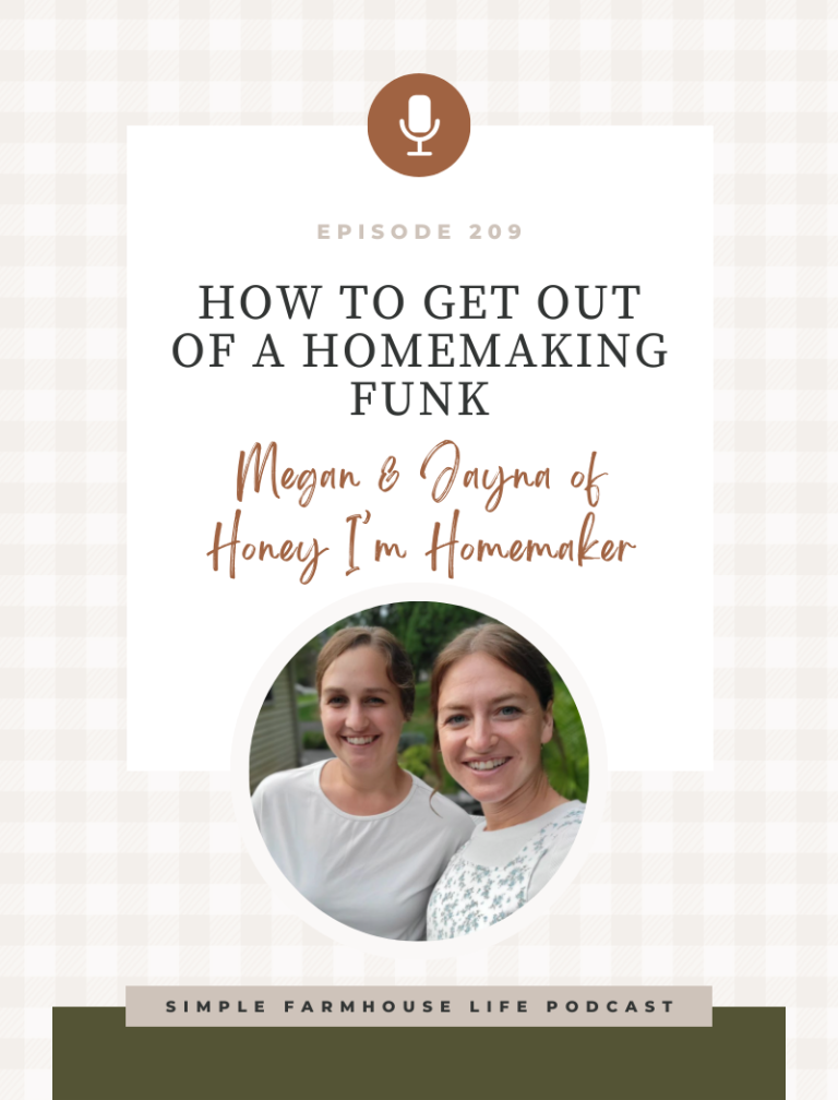Episode 209 | How to Get Out of a Homemaking Funk | Megan and Jayna of the Honey I’m Homemaker Podcast